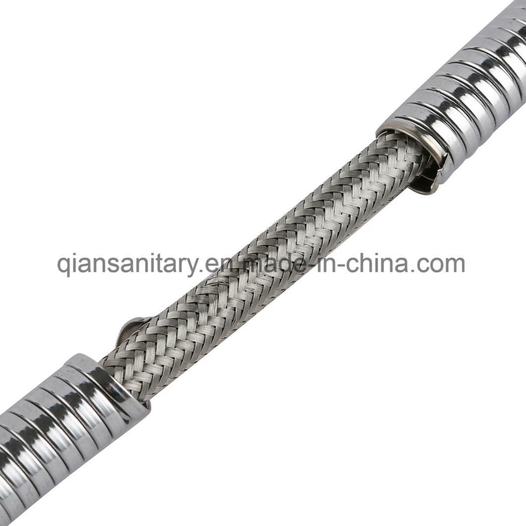 Stainless Steel Double Lock Chrome Plated Bathroom Shower Flexible Hose