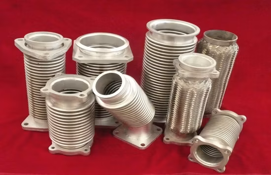 Автомобильная выхлопная труба 304 321 316L из нержавеющей стали гофрированный двухслойный плетеный фланцевый металлический шланг