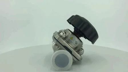 Санитарный аптечный мембранный клапан из нержавеющей стали с ручным зажимом
